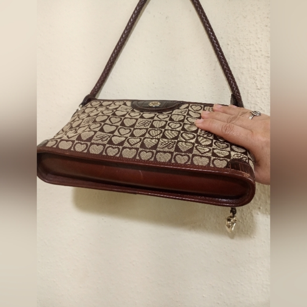 Stylish Brown Heart Pattern Shoulder Bag - Picture 5 of 13
